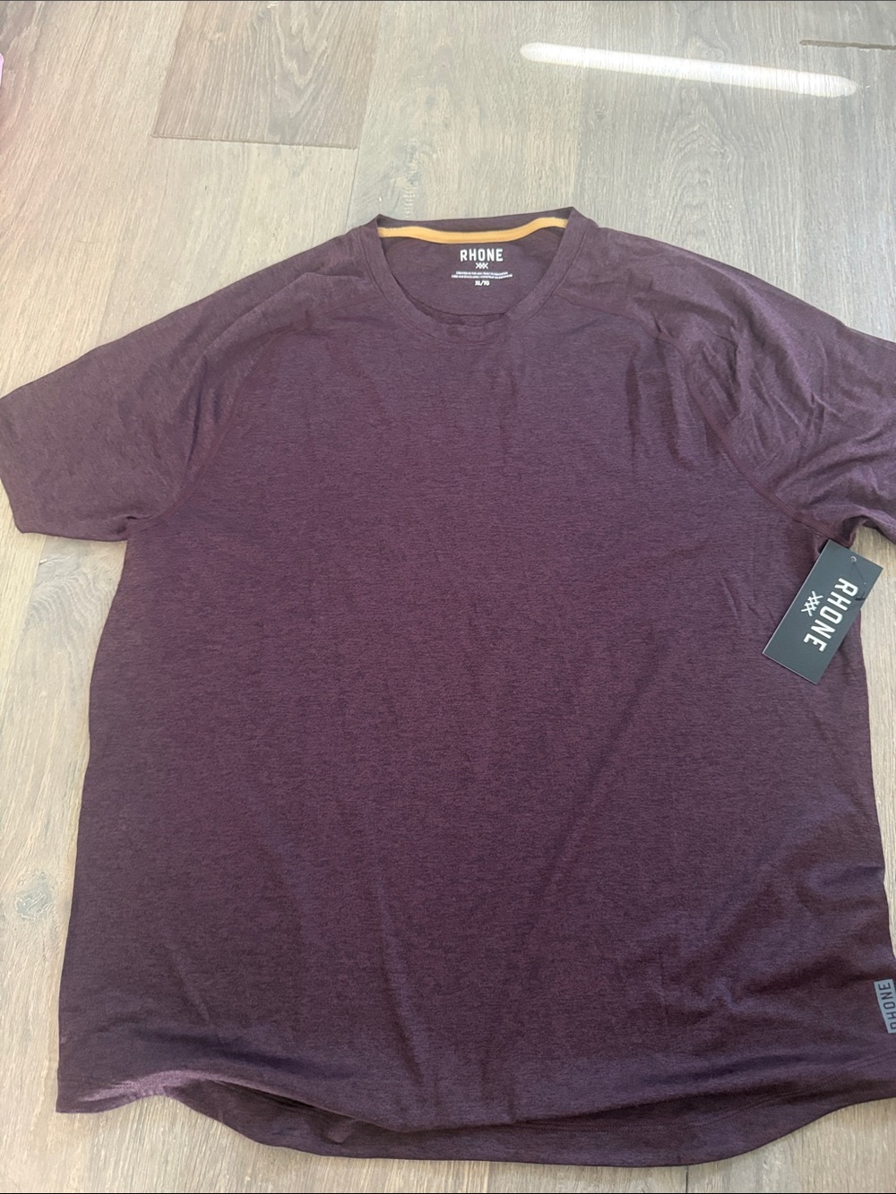 RHONE Men's Crew Neck Tee in Plum